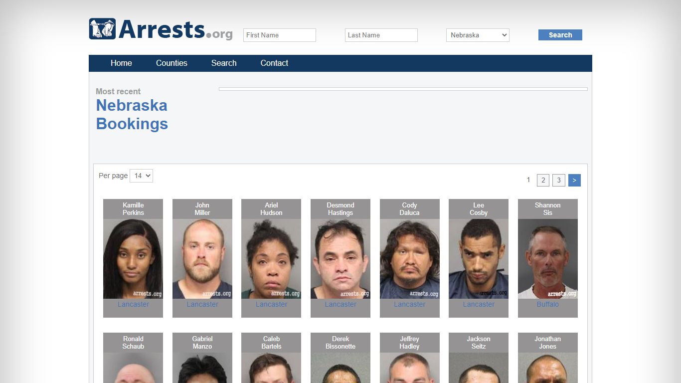 Nebraska Arrests and Inmate Search